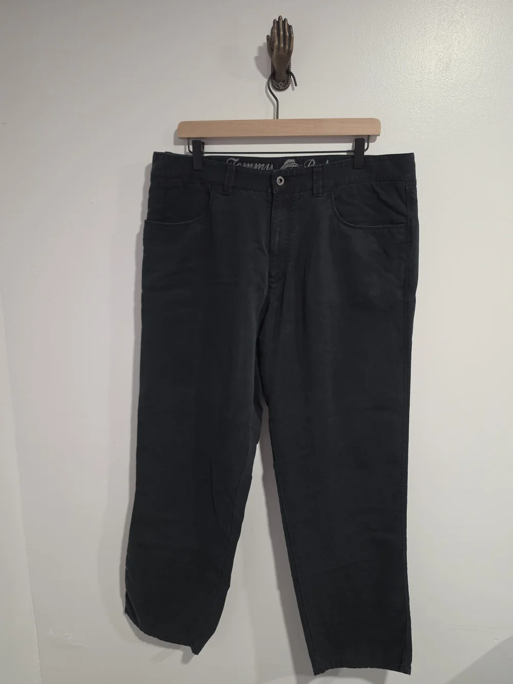 Tommy Bahama Men's Black Relaxed Fit Tencel Cotton Blend Pants Size 35x30
